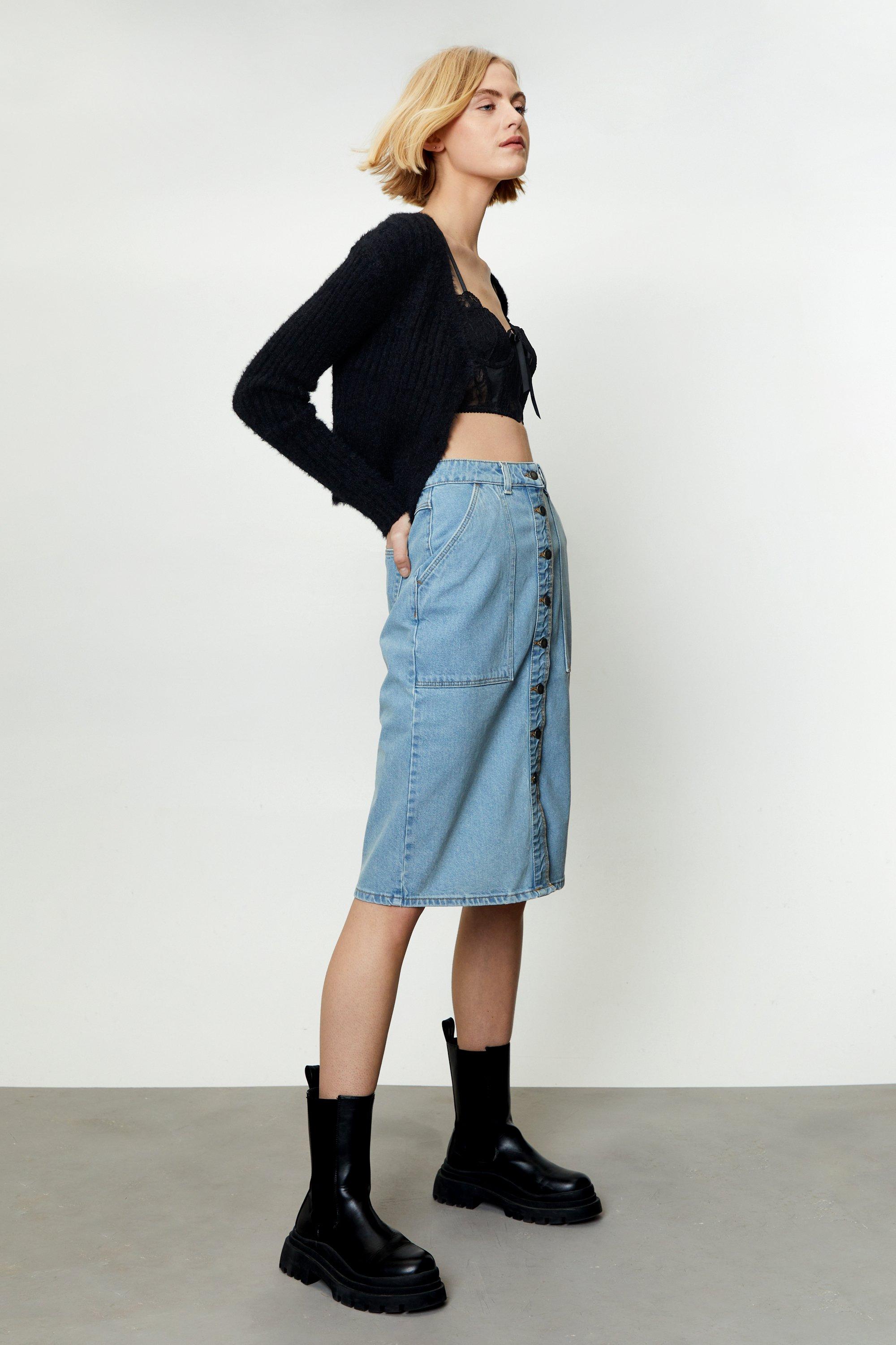 Denim skirt nasty gal best sale